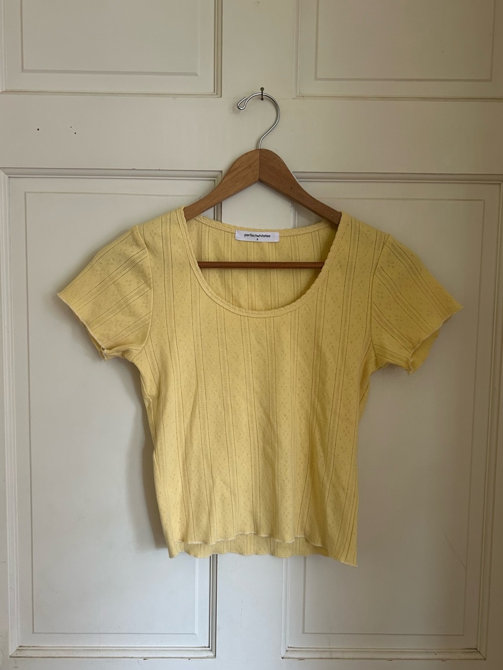 perfect white tee pointelle top